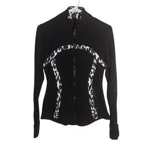 Lululemon Define Jacket in Black/Purple Animal Print- Size 6